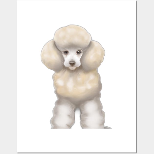 Cute Poodle Drawing Wall Art by Play Zoo